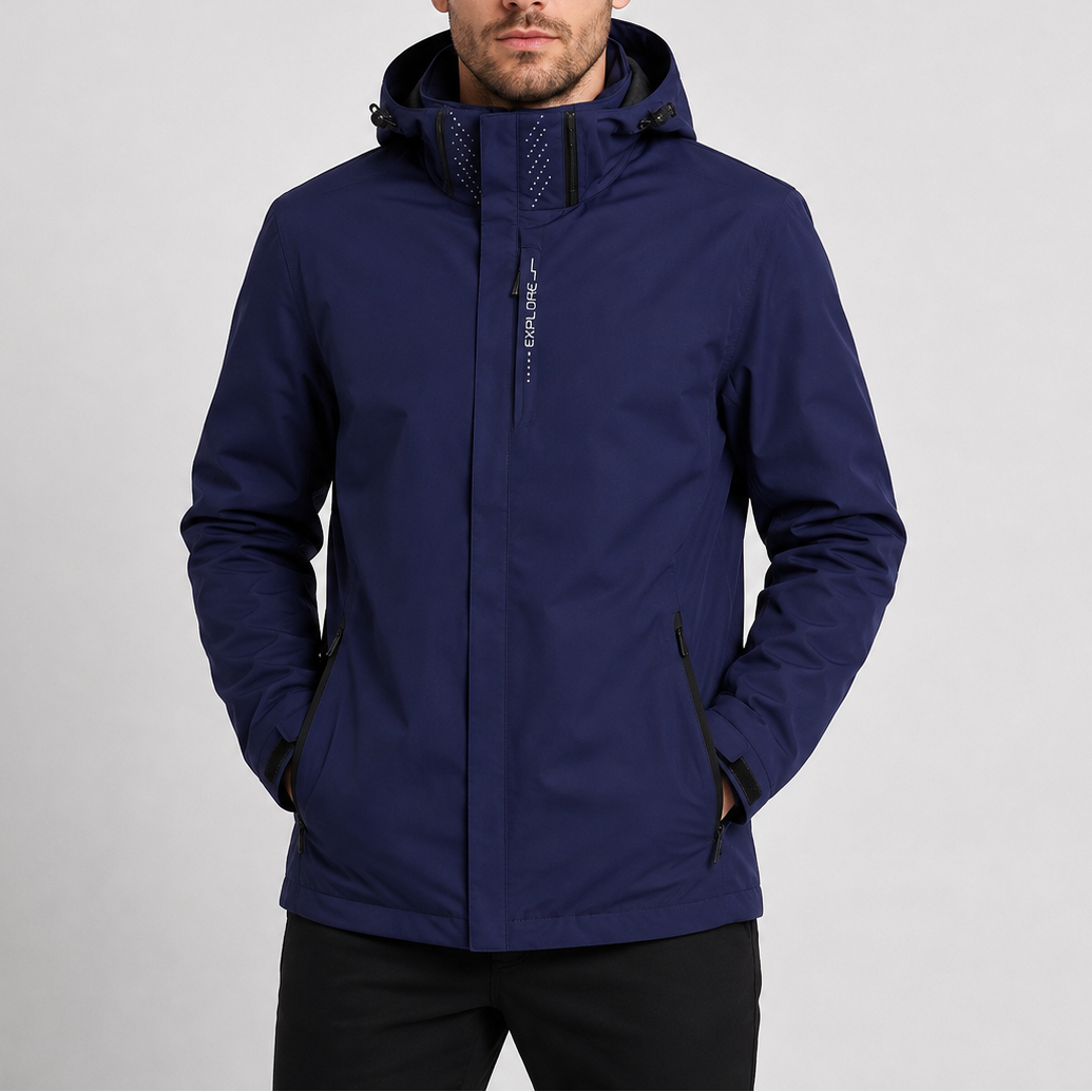 Herren Wasserdichte Regenjacke | Leichte Kapuzenjacke für Outdoor RivaSylt