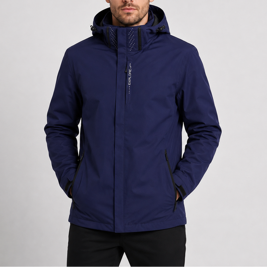 Herren Wasserdichte Regenjacke | Leichte Kapuzenjacke für Outdoor RivaSylt