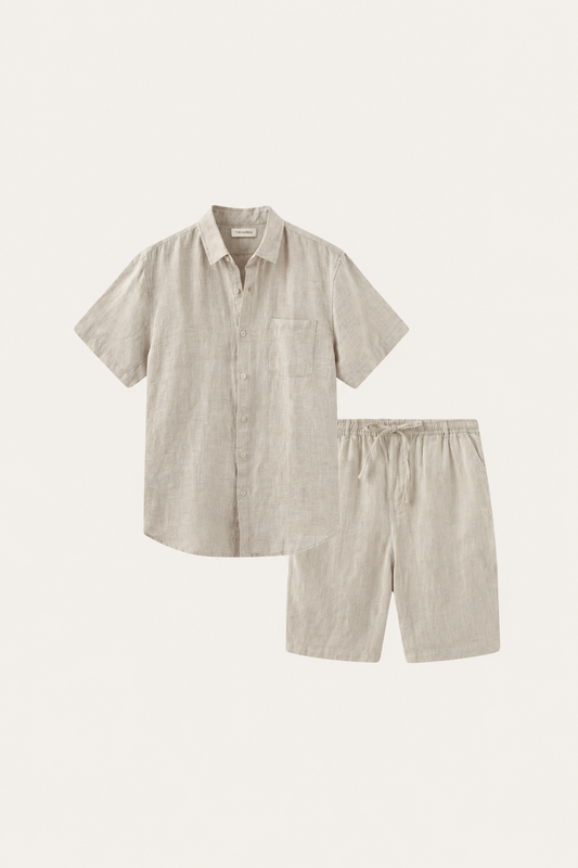 Verona Leinenhemd & Shorts Beige Maja