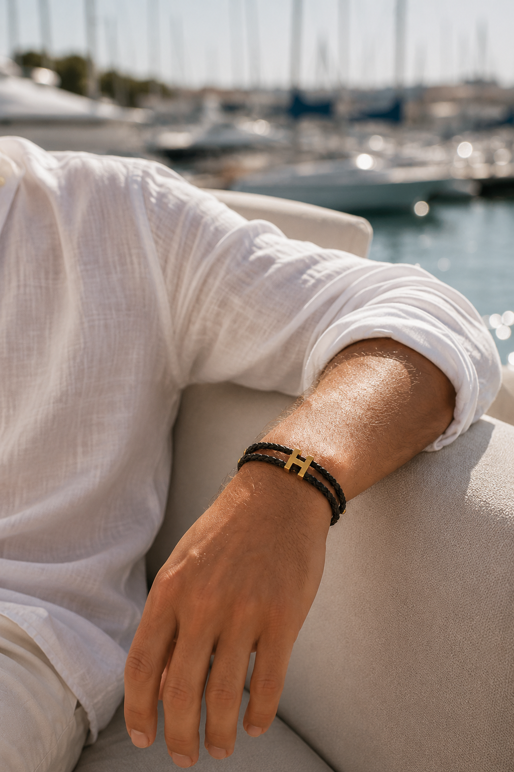 RivaSylt Armband Gold/Schwarz Maja