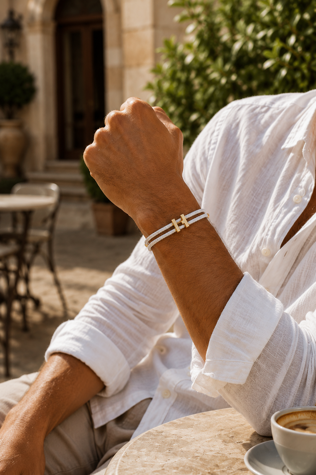 RivaSylt Armband Weiß/Gold Maja