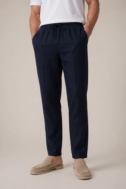 Leinen Bayside-Hosen Navy Maja