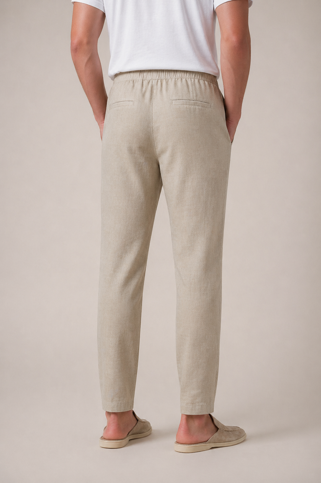 Leinen Bayside Hose Beige Maja