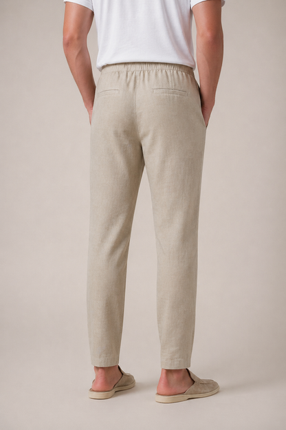 Leinen Bayside Hose Beige Maja