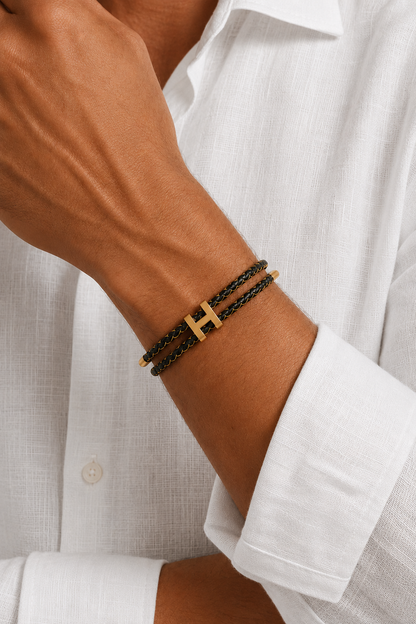 RivaSylt Armband Gold/Schwarz Maja