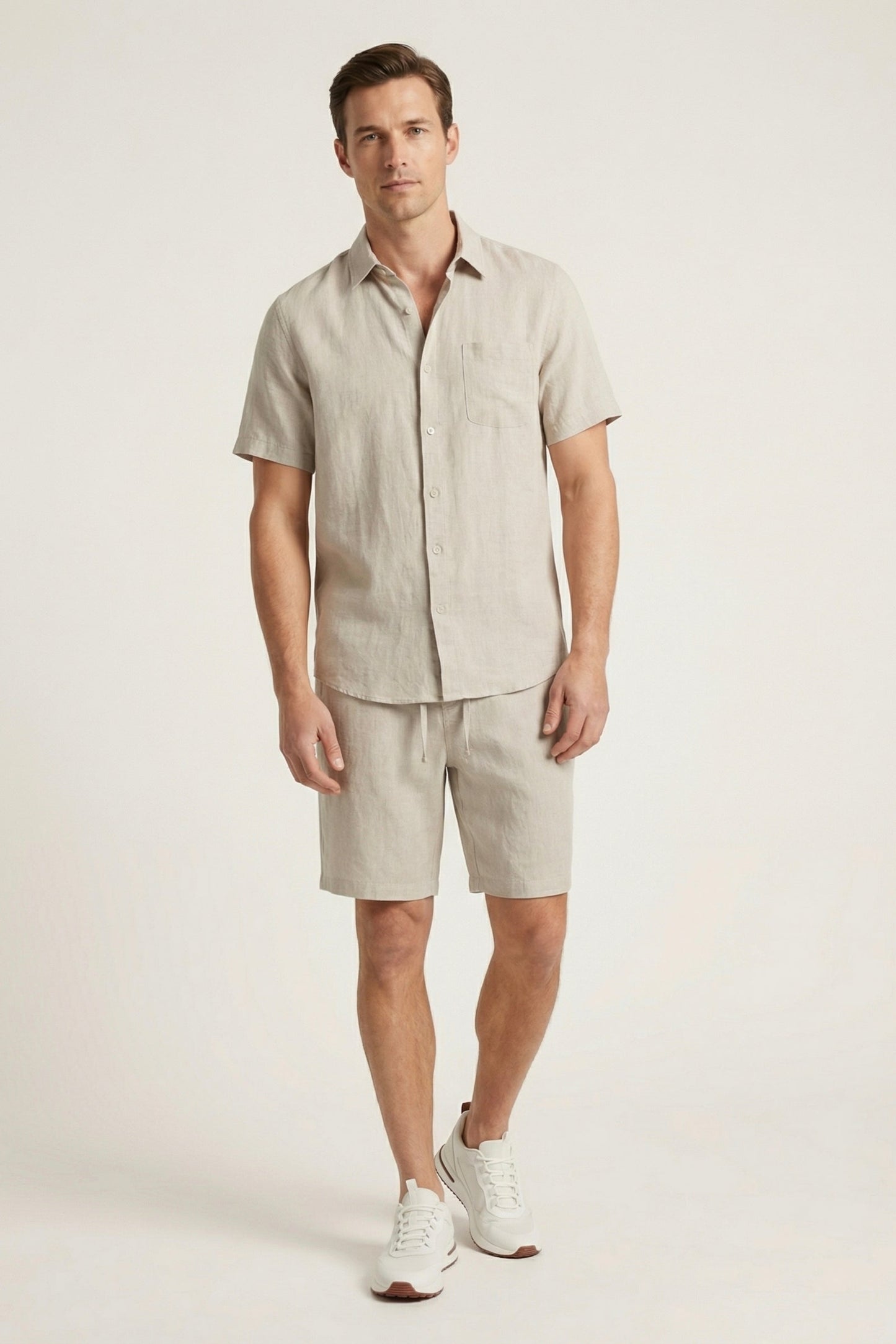 Verona Leinenhemd & Shorts Beige Maja