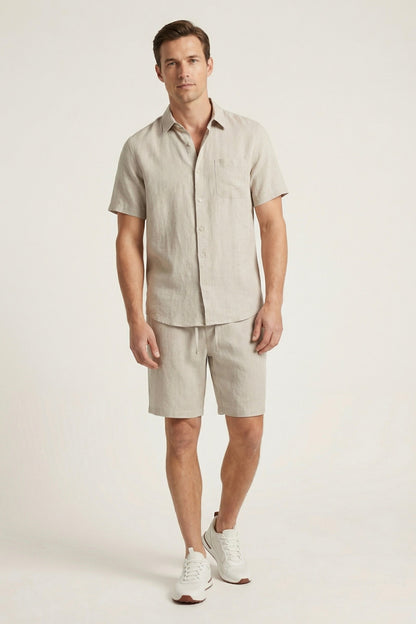 Verona Leinenhemd & Shorts Beige Maja