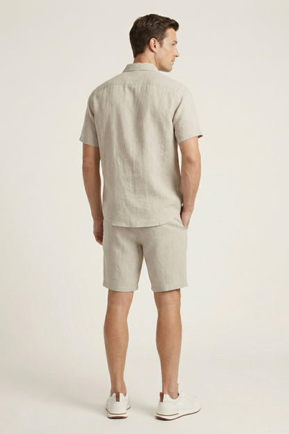 Verona Leinenhemd & Shorts Beige Maja