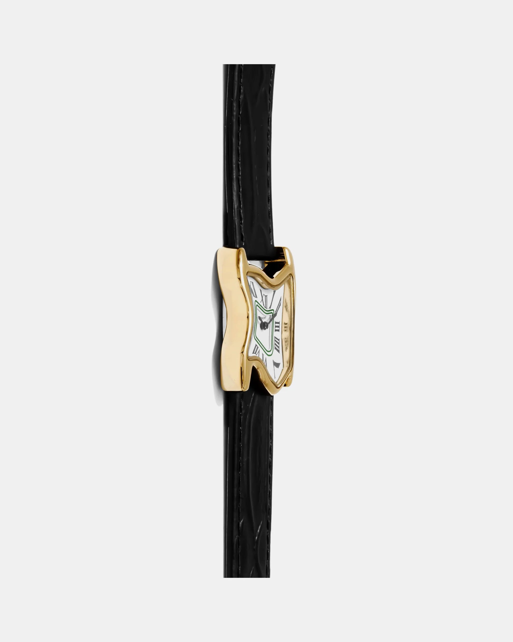 Quadratische Schmelz-Uhr Klein Gold Maja