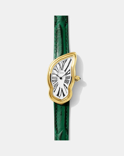 Schmelzende Uhr Groß Gold Maja