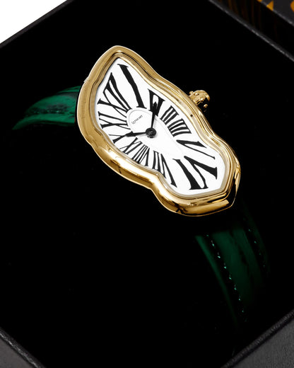 Schmelzende Uhr Groß Gold Maja