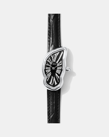 Schmelzende Uhr Groß Silber Maja