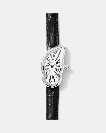 Schmelzende Uhr Groß Silber Maja