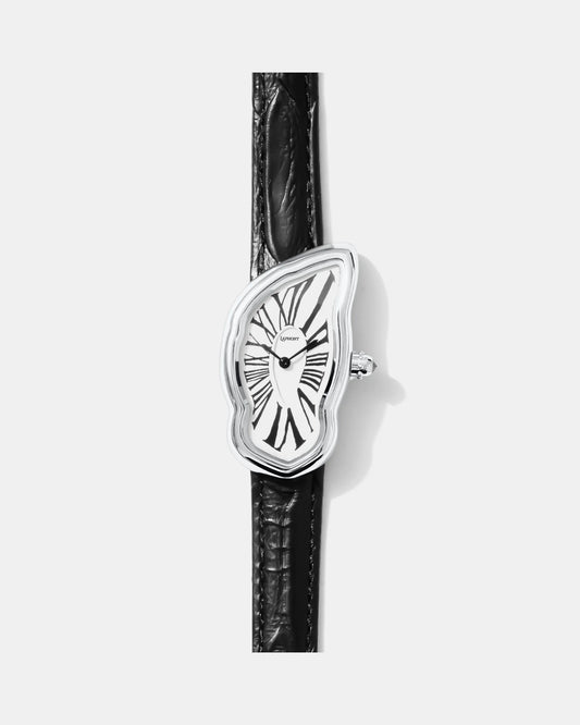 Schmelzende Uhr Groß Silber Maja
