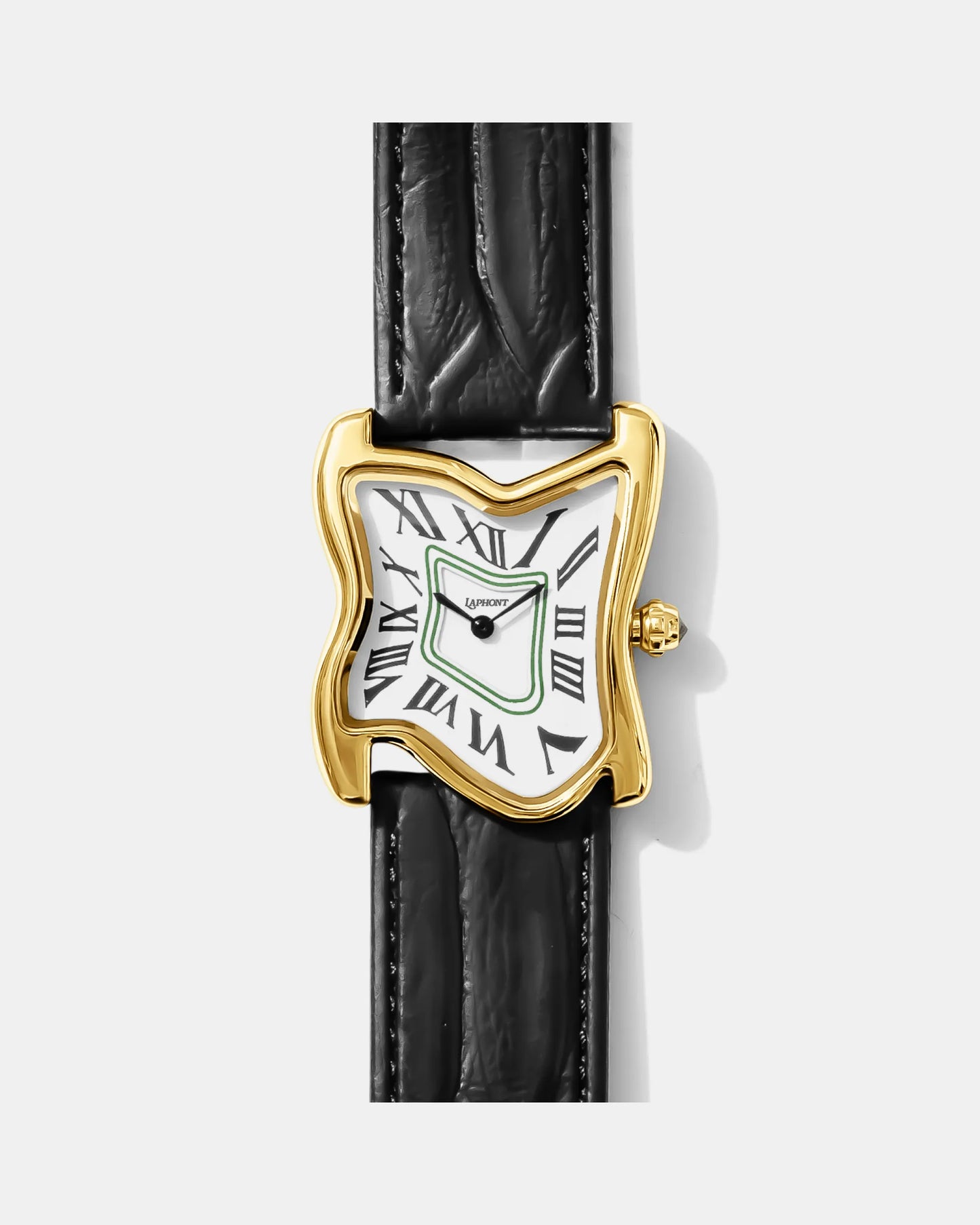Quadratische Schmelz-Uhr Groß Gold Maja