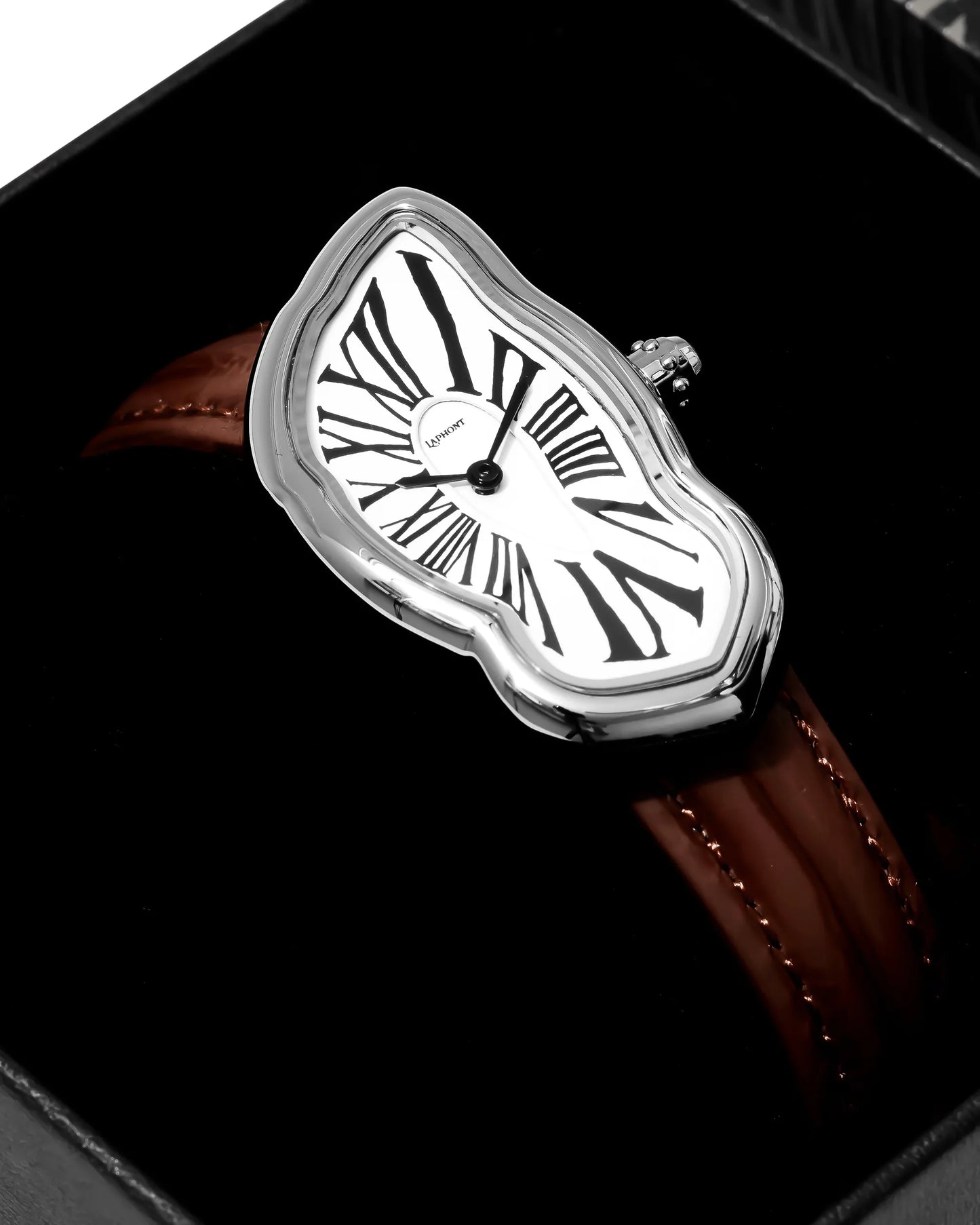 Schmelzende Uhr Groß Silber Maja