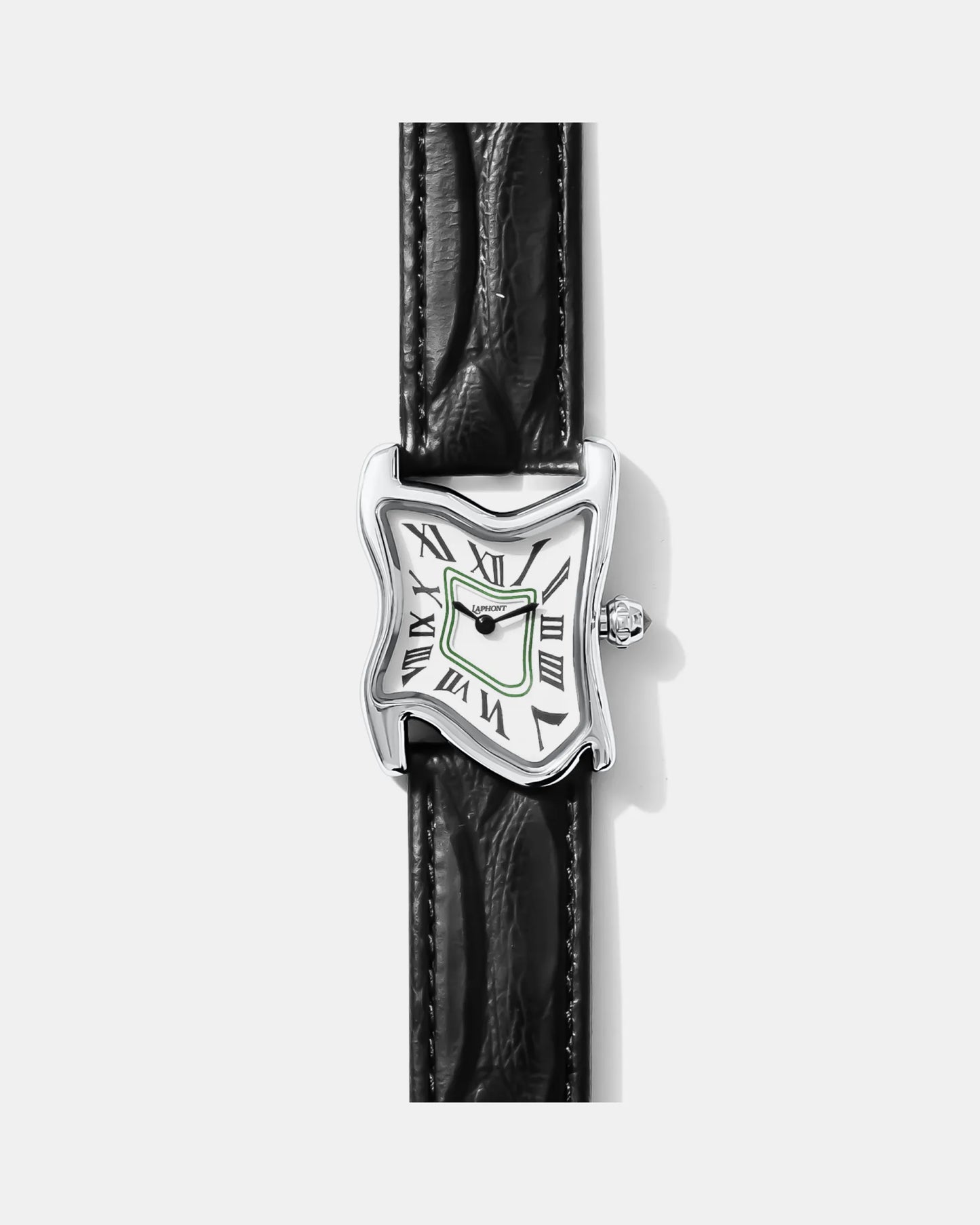 Quadratische Schmelz-Uhr Klein Silber Maja