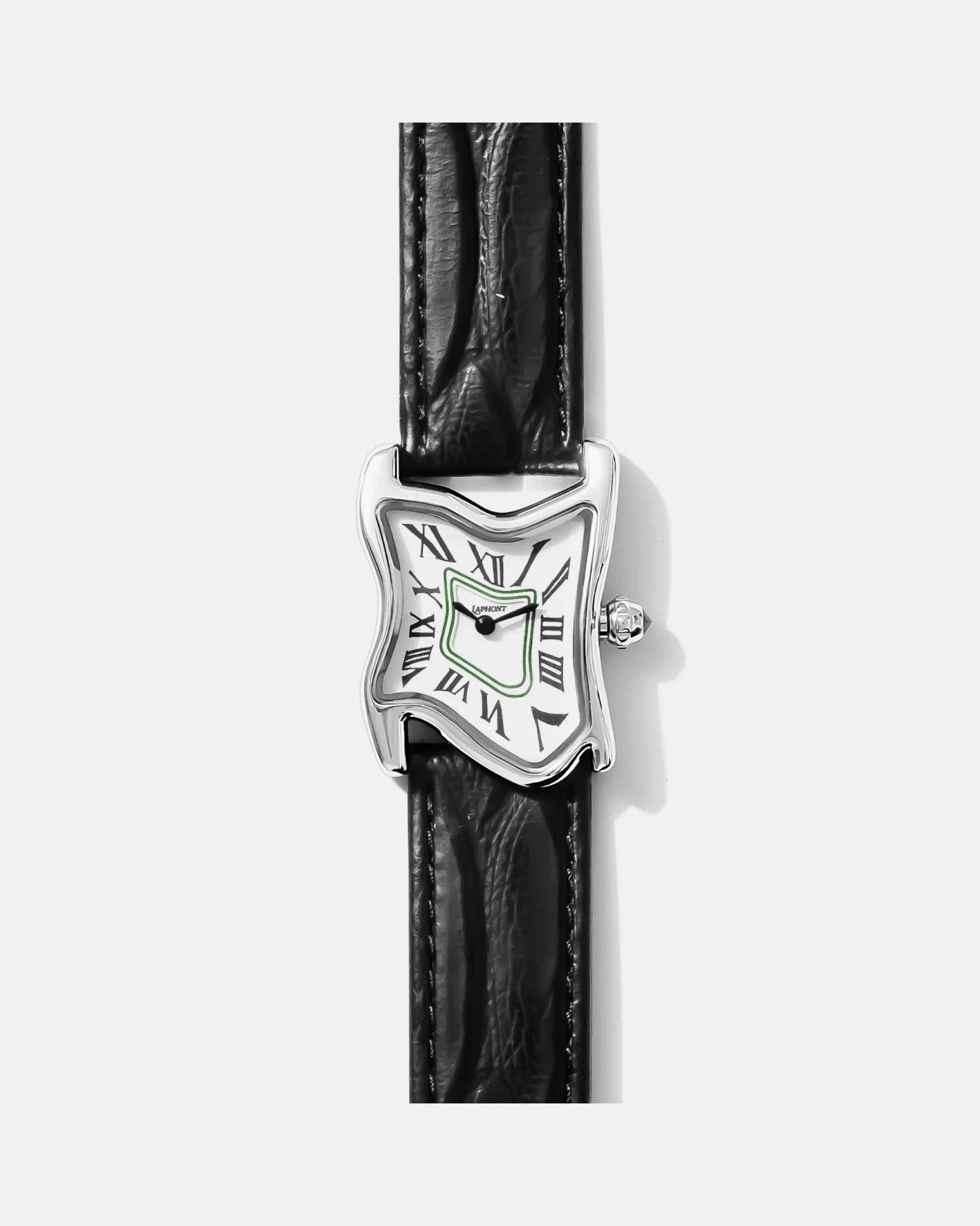 Quadratische Schmelz-Uhr Klein Silber Maja
