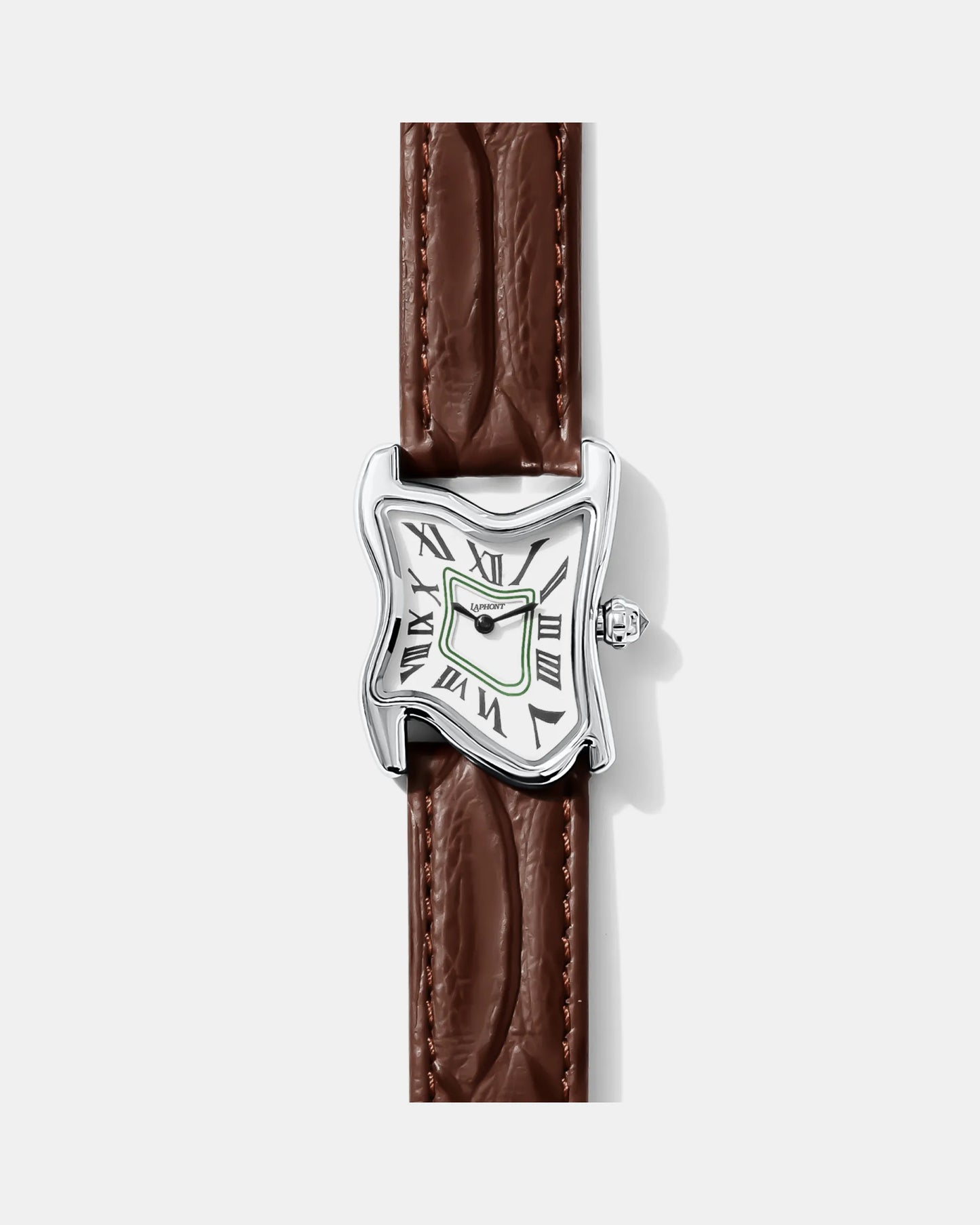 Quadratische Schmelz-Uhr Klein Silber Maja