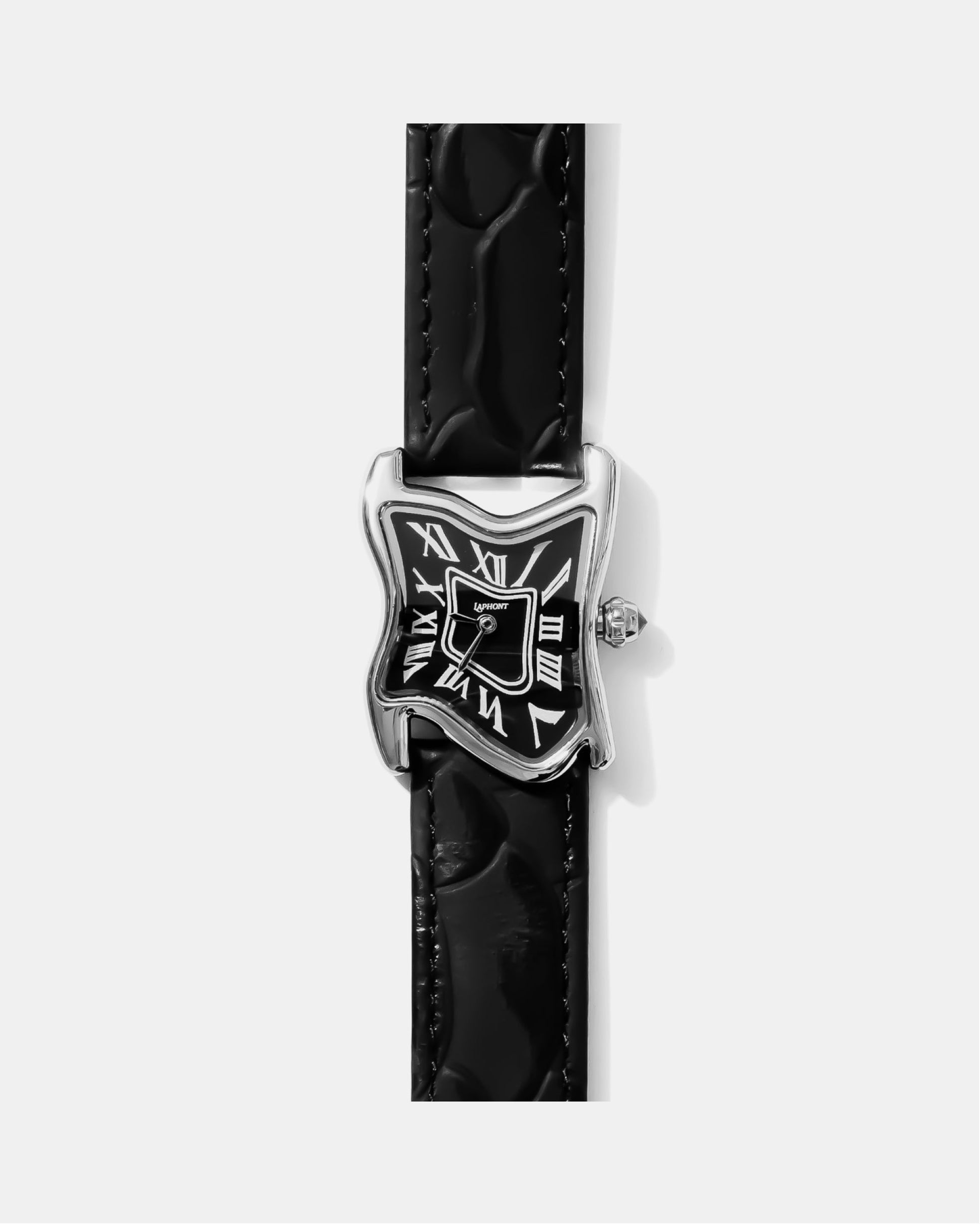 Quadratische Schmelz-Uhr Klein Silber Maja