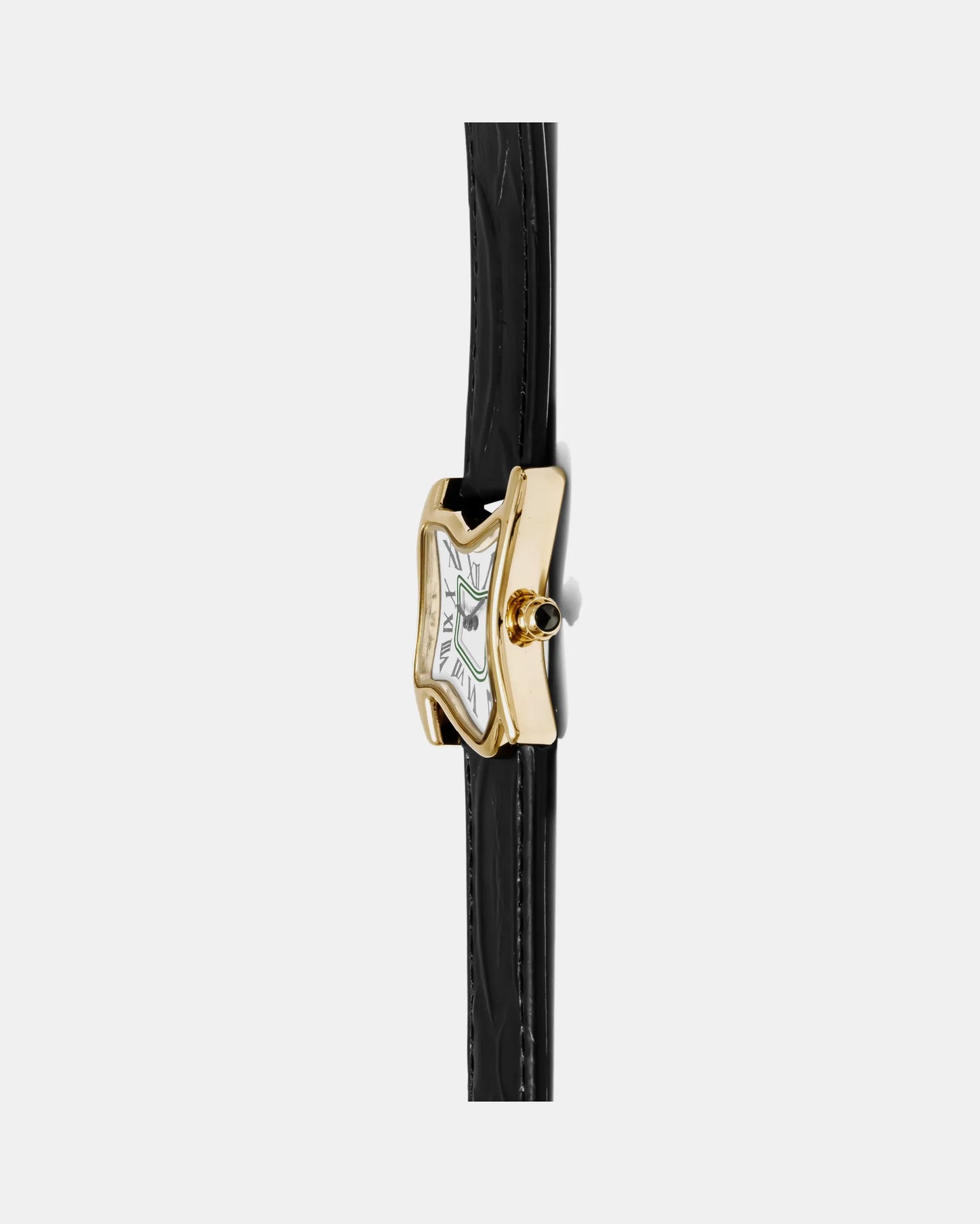 Quadratische Schmelz-Uhr Klein Gold Maja