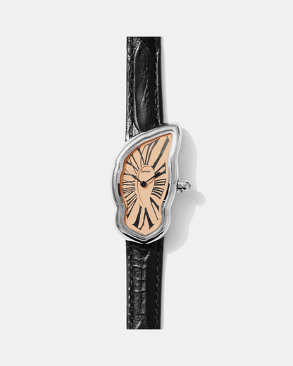 Schmelzende Uhr Groß Silber Maja
