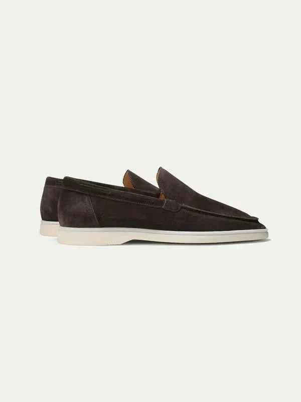Klassischer Wildleder Slipper Braun Maja