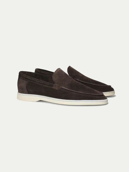 Klassischer Wildleder Slipper Braun Maja