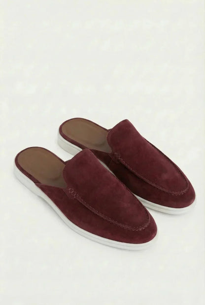 Bordeaux Wildleder Yacht-Mule Maja