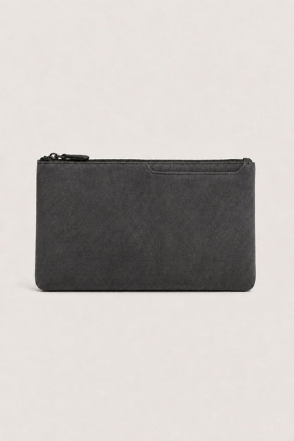 Alcantara Clutch Bag Dunkelgrau Maja