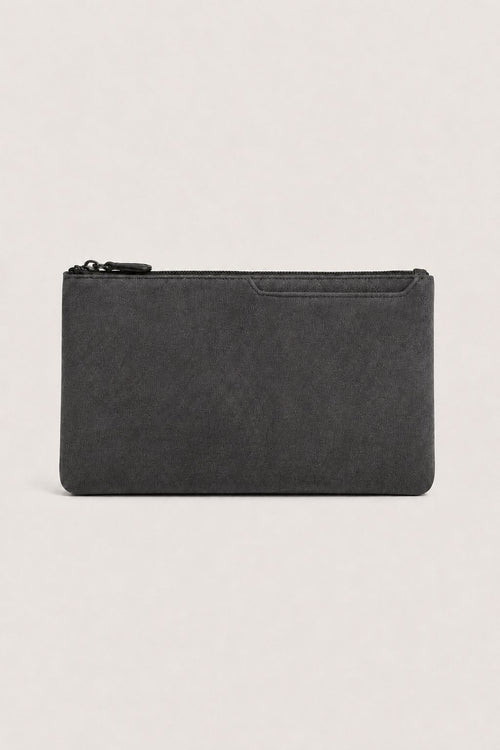 Alcantara Clutch Bag Dunkelgrau Maja