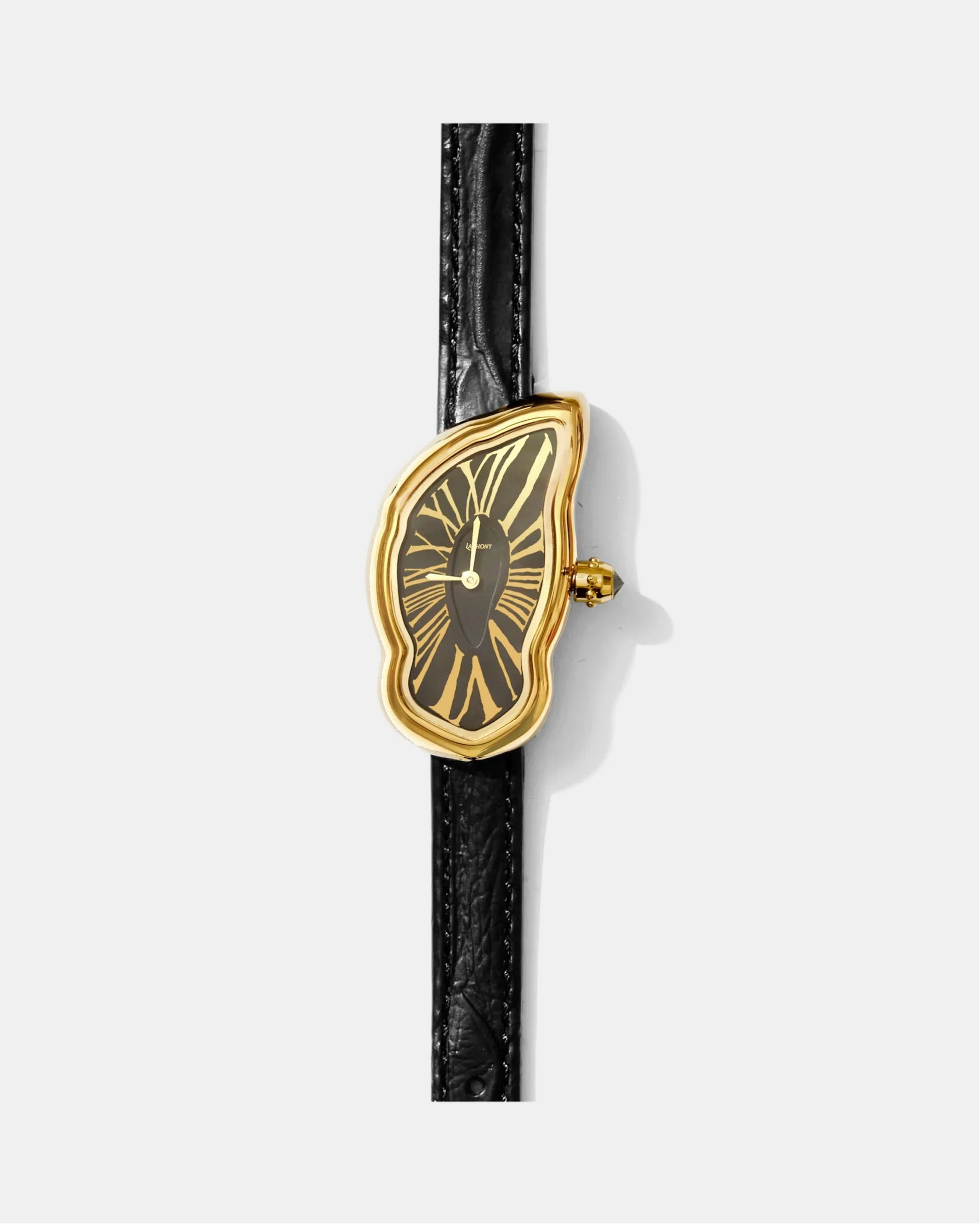 Schmelzende Uhr Klein Gold Maja
