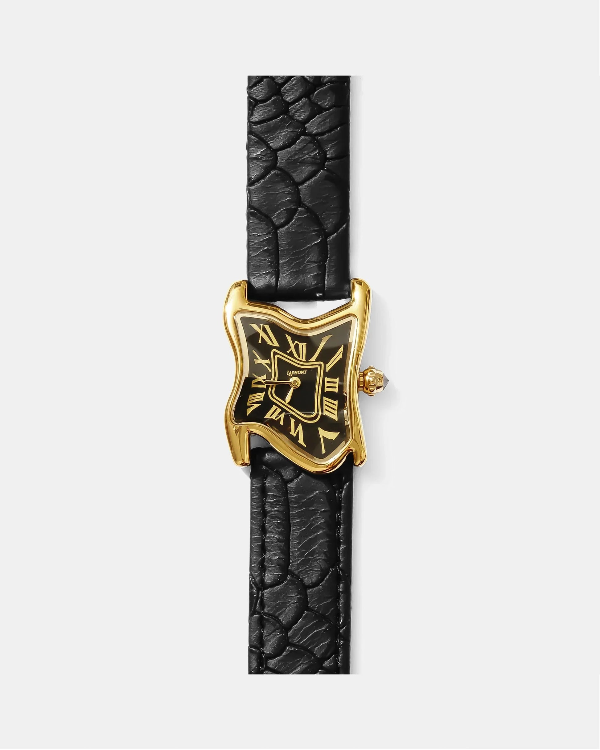 Quadratische Schmelz-Uhr Klein Gold Maja