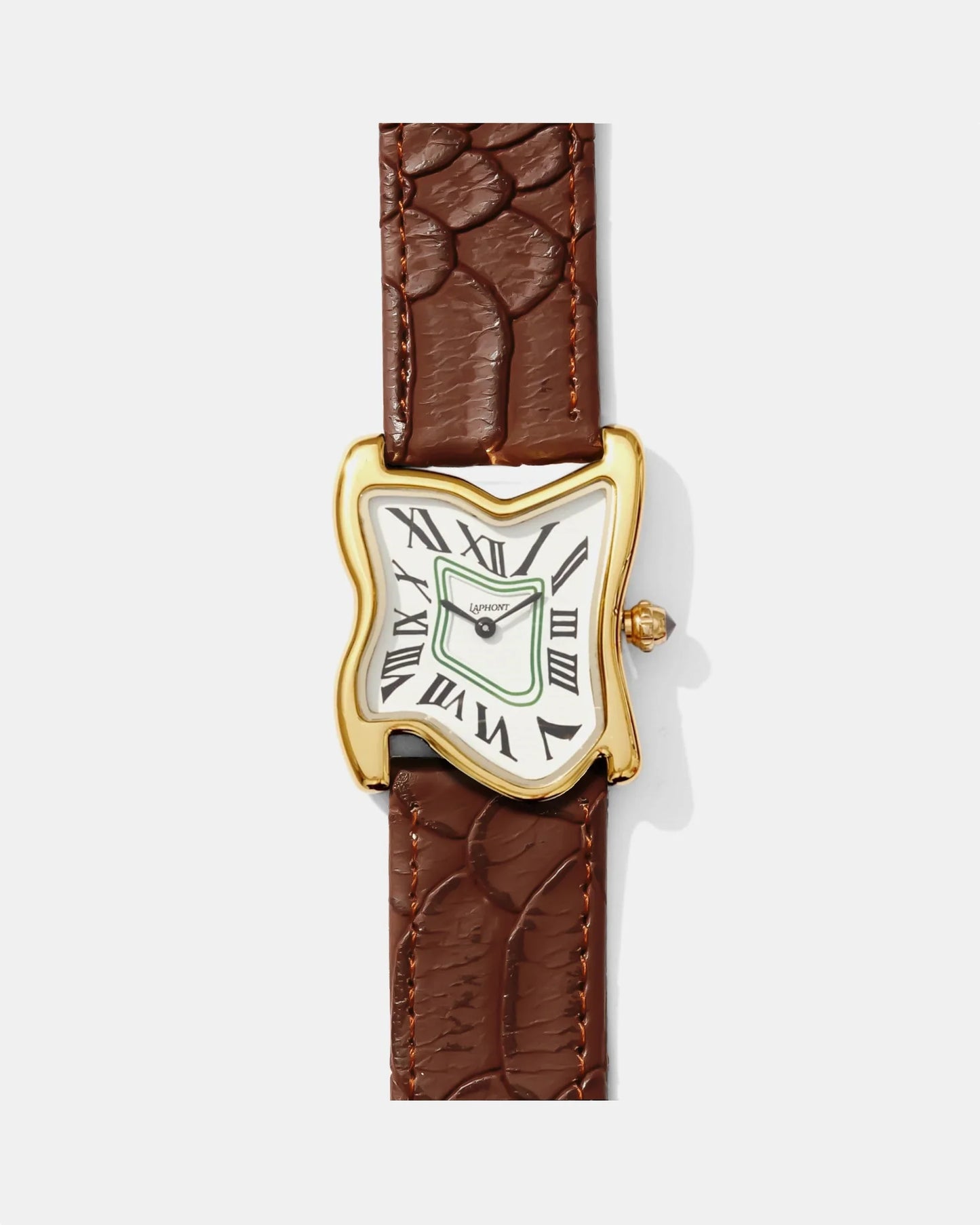 Quadratische Schmelz-Uhr Groß Gold Maja