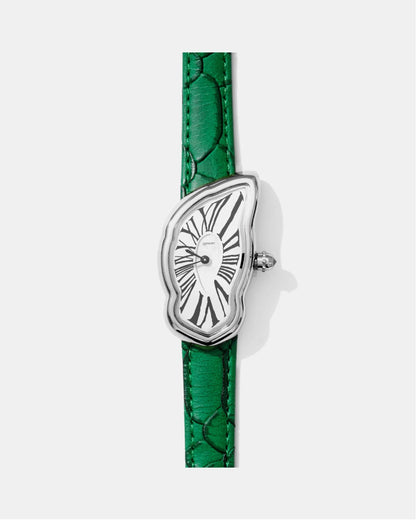 Schmelzende Uhr Groß Silber Maja