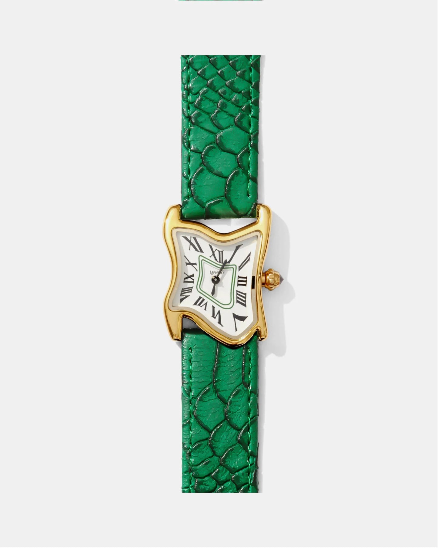 Quadratische Schmelz-Uhr Klein Gold Maja