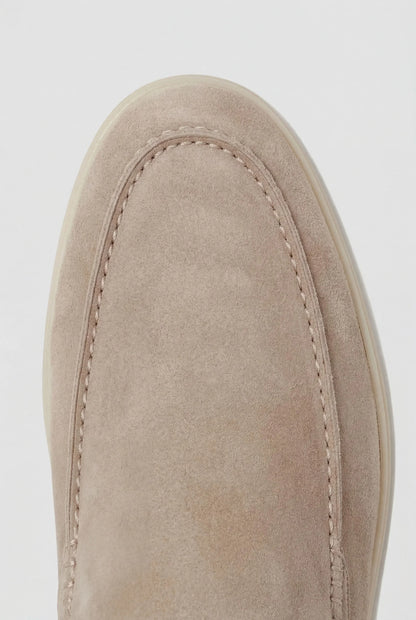 Beiger Wildleder-Yacht-Mule Maja