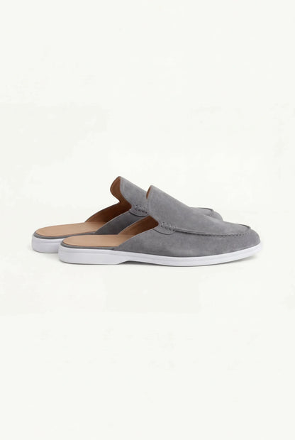 Grau Wildleder Yacht-Mule Maja