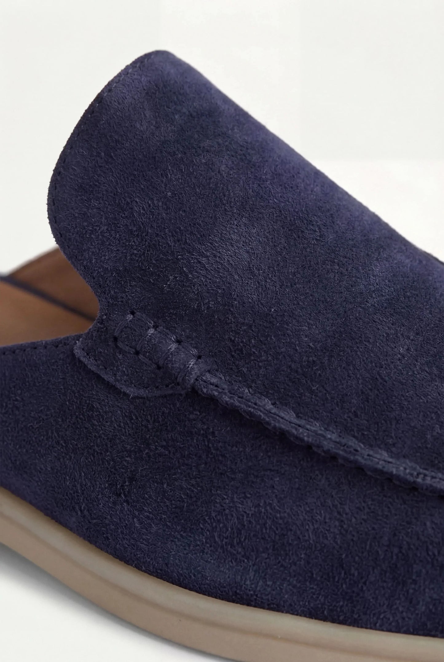 Marineblaues Wildleder Yacht-Mule Maja