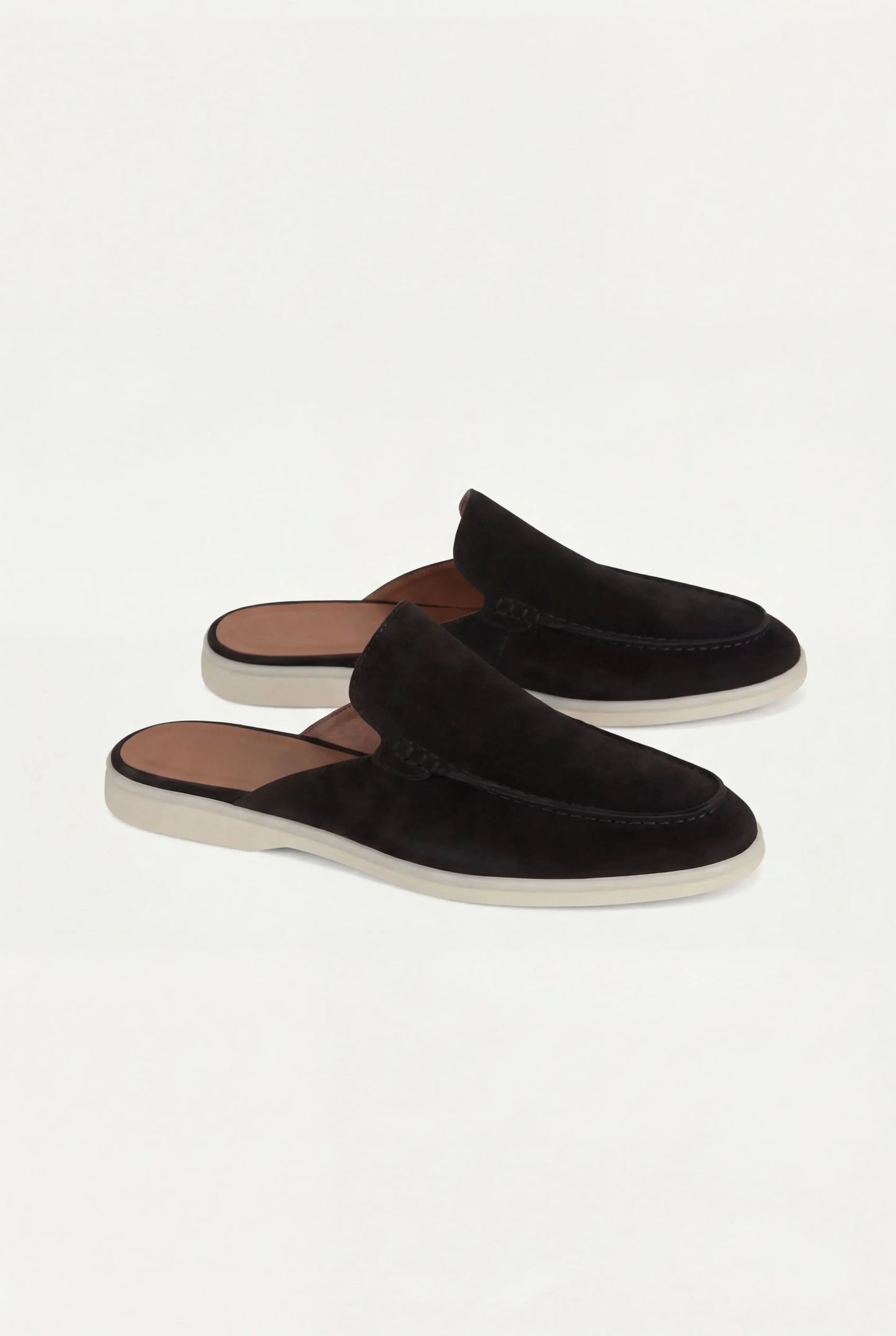 Schwarze Wildleder Yacht-Mule Maja