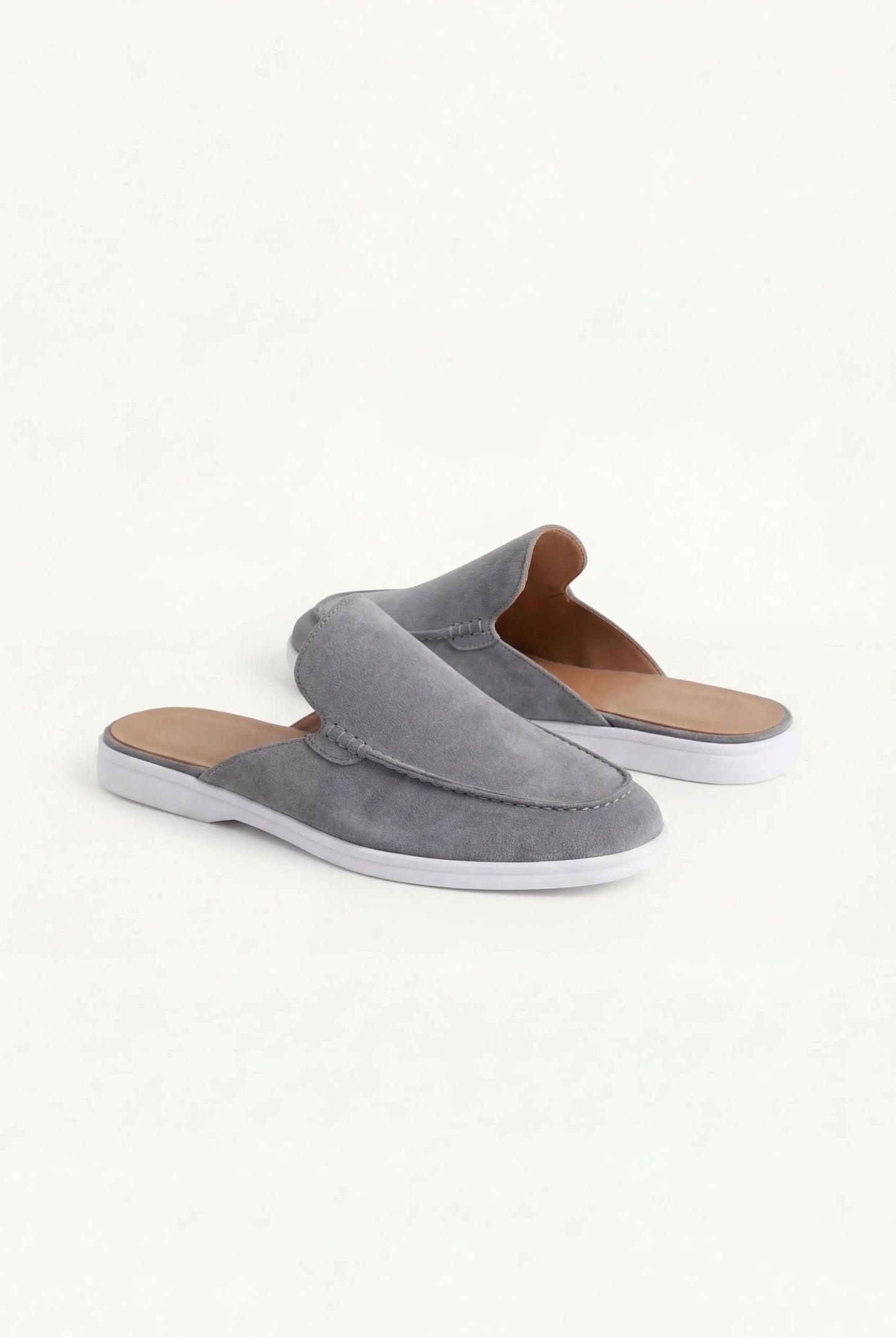 Grau Wildleder Yacht-Mule Maja