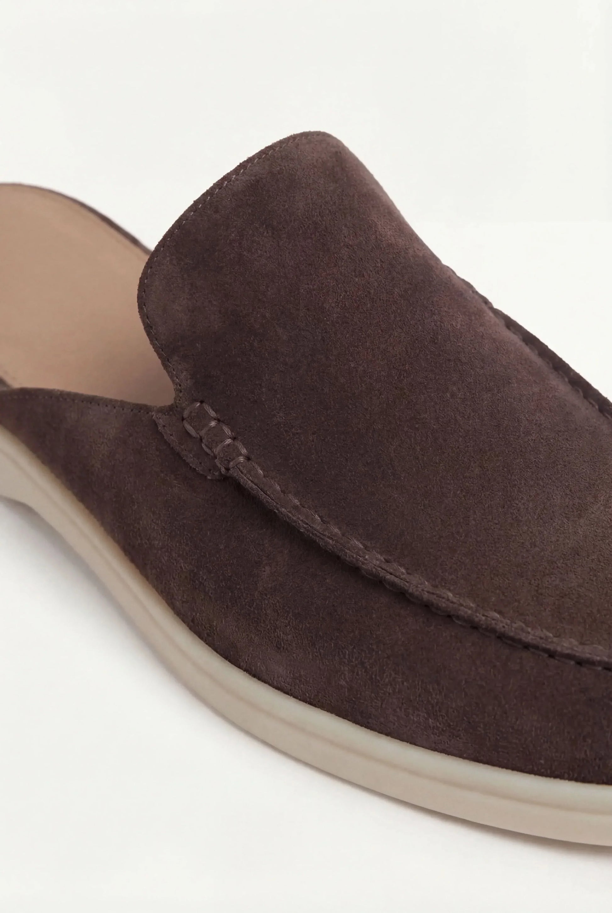 Braune Wildleder Yacht-Mule Maja