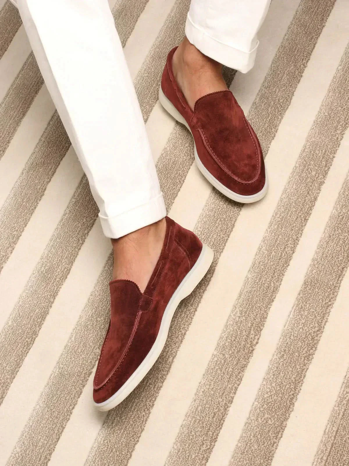 Klassischer Suède Loafer Bordeaux Maja