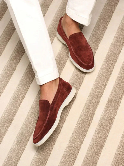 Klassischer Suède Loafer Bordeaux Maja