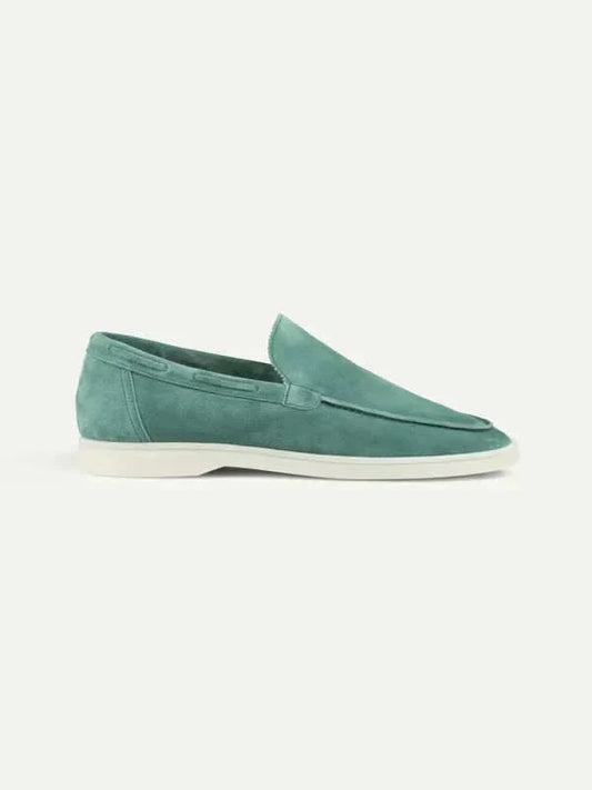 Klassischer Wildleder Slipper Apfelblau Maja