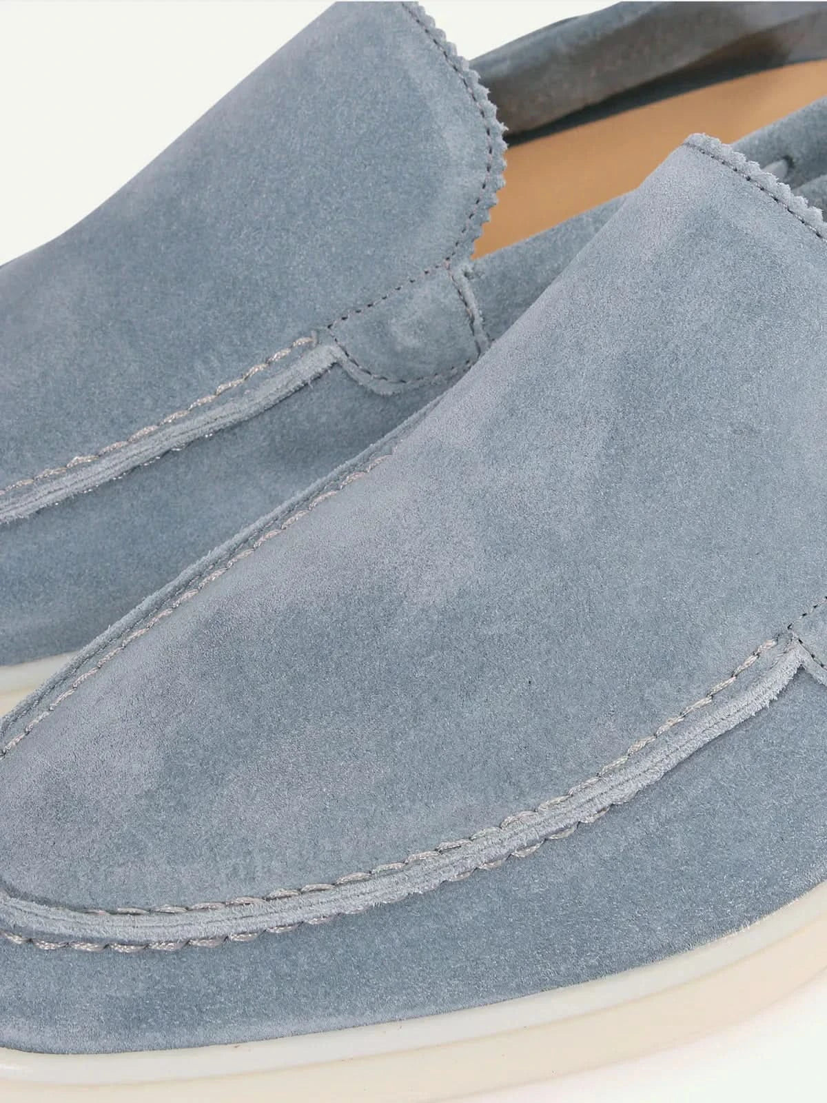 Klassischer Suède Loafer Baby Blau Maja