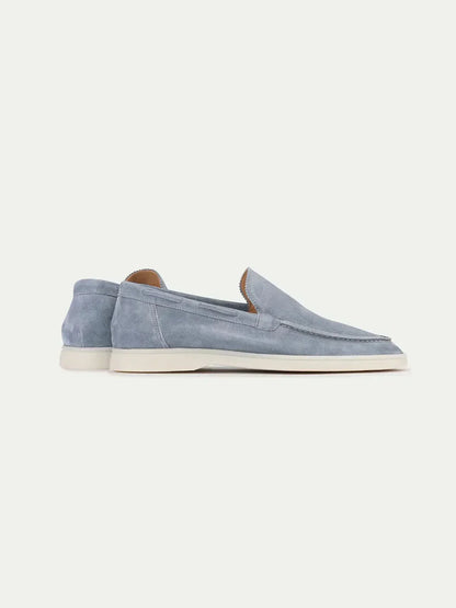 Klassischer Suède Loafer Baby Blau Maja