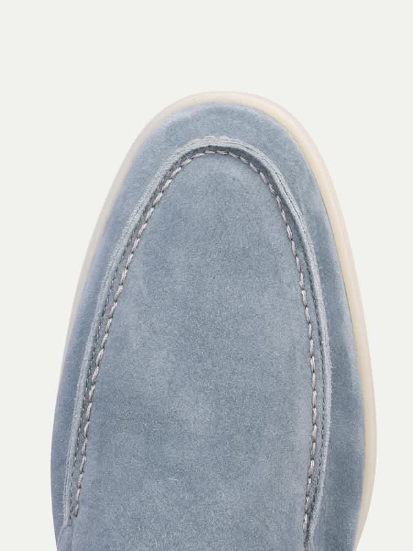 Klassischer Suède Loafer Baby Blau Maja