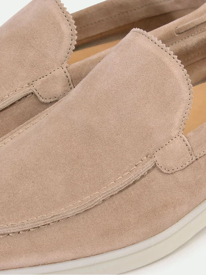 Klassischer Wildleder Slipper Beige Maja