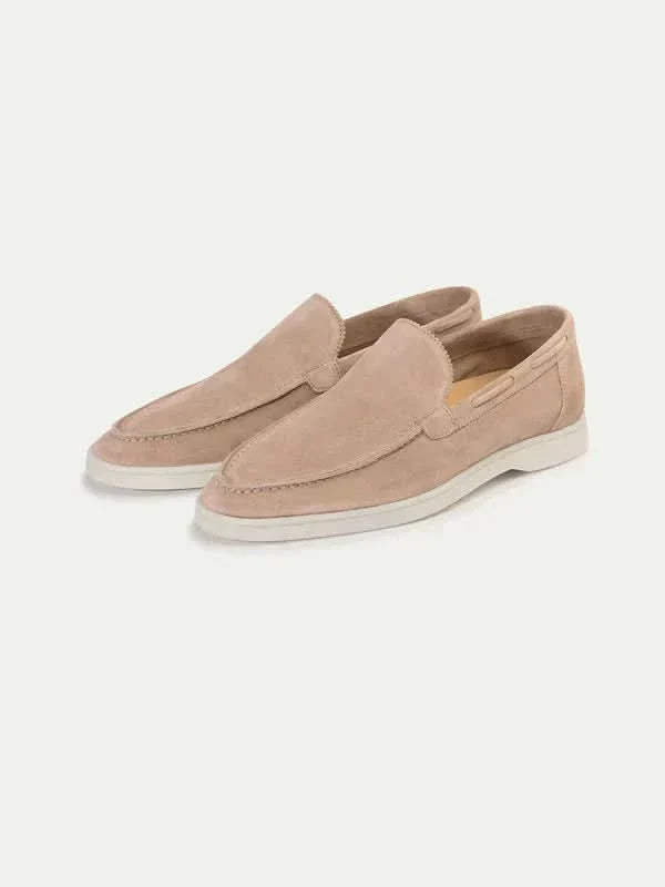 Klassischer Wildleder Slipper Beige Maja